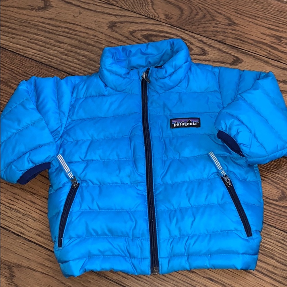 Patagonia Blue Down Jacket 3-6 Months EUC